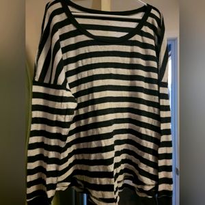 Striped waffle knit shirt